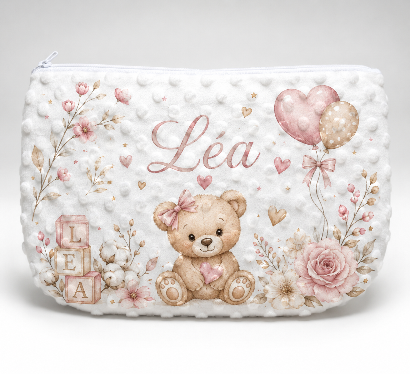 Trousse minky personnalisée