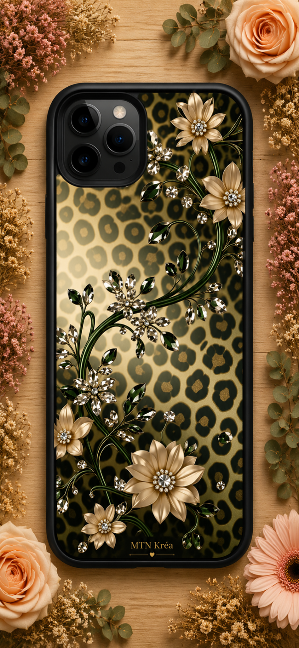 Coque léopard émeraude