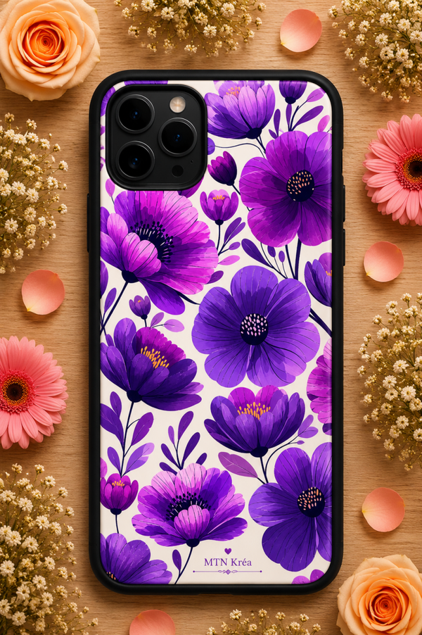 Coque jardin violet