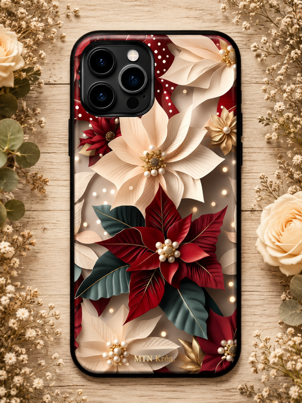 Coque poinsettia enchantée