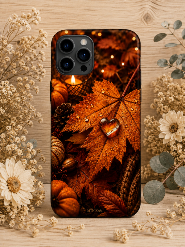 Coque feuille d’amour