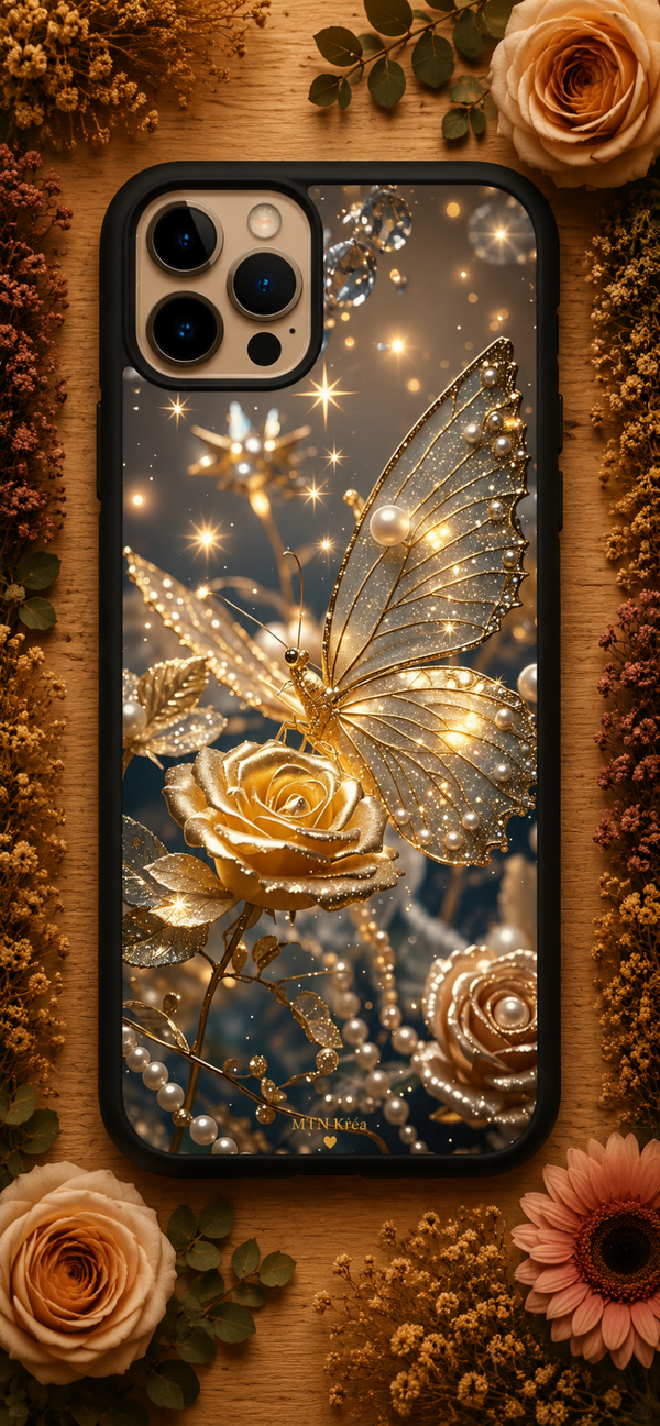 Coque éclat doré