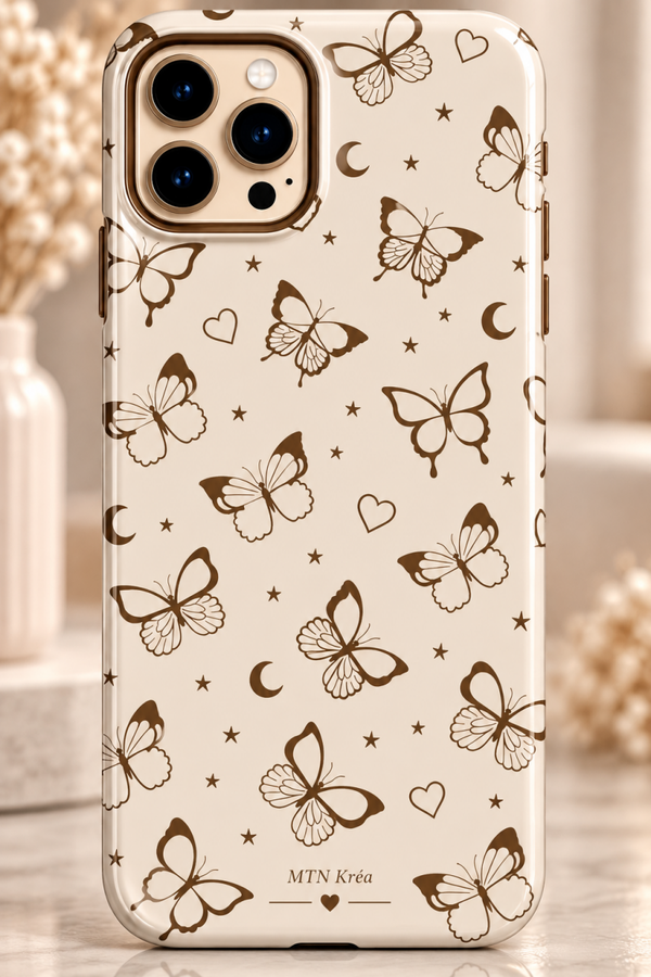 Coque papillon bohème