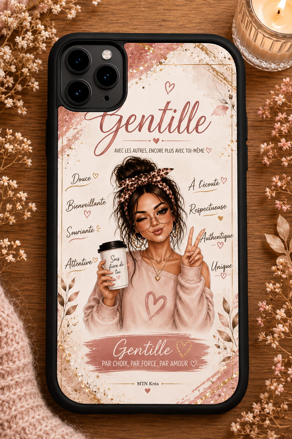 Coque gentille et authentique