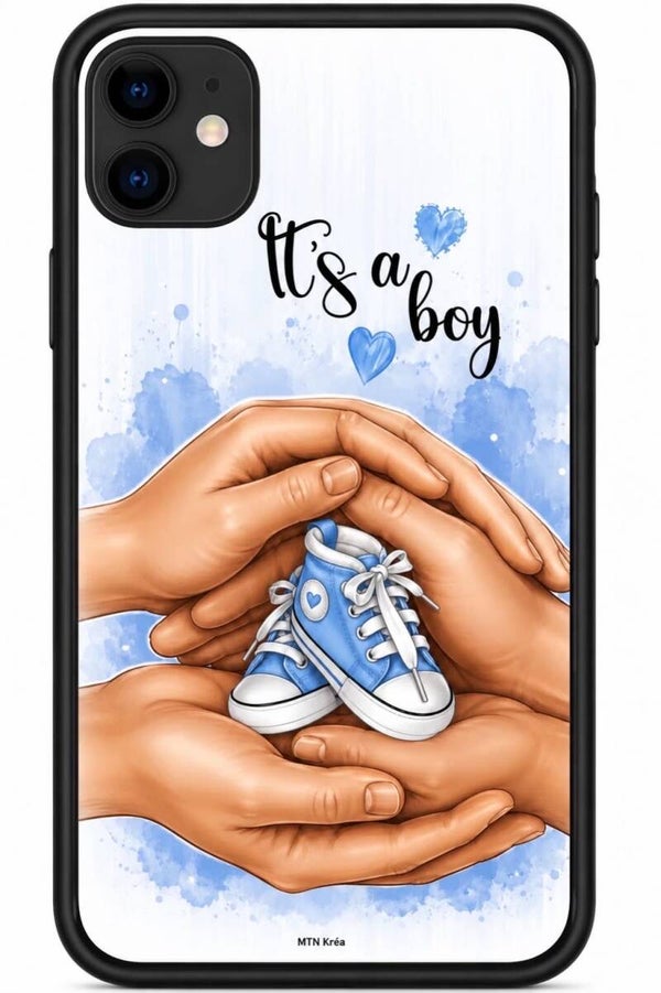 Coque mon petit trésors bleu