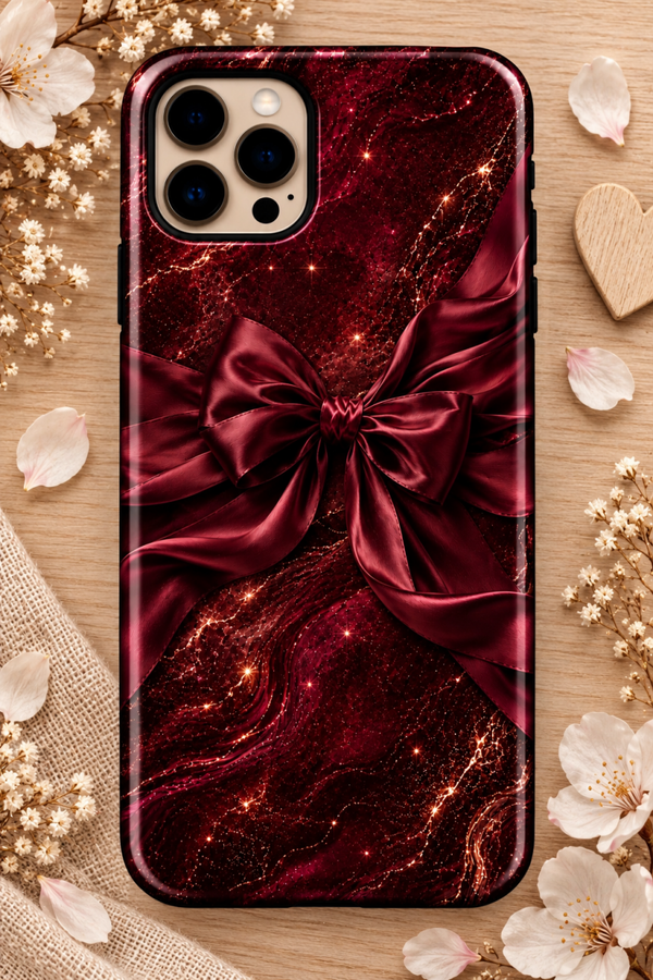 Coque ruban de rubis