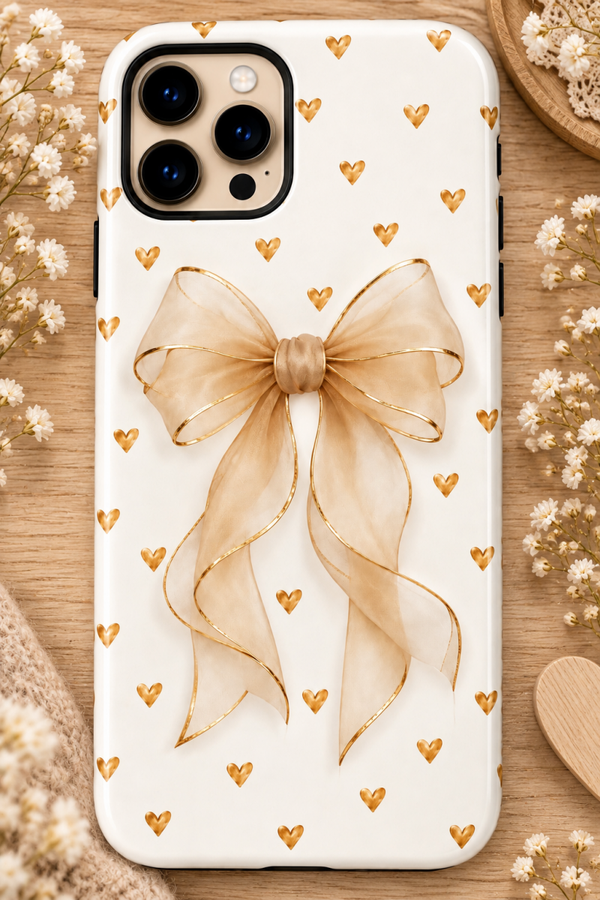 Coque élégance dorée
