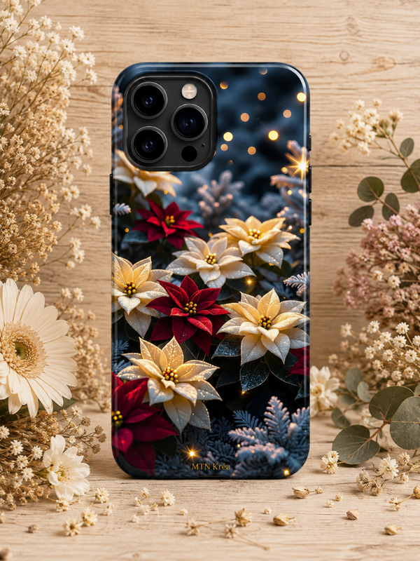 Coque poinsettia étoilé