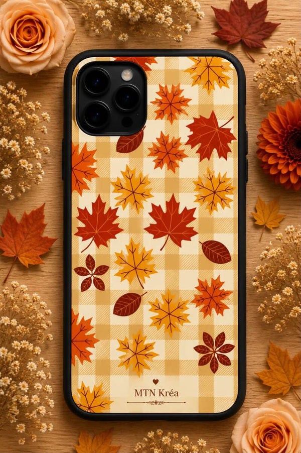 coque vichy d'automne