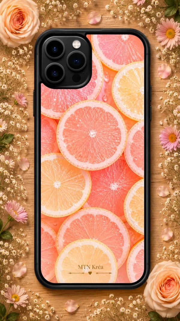 coque agrumes rosés