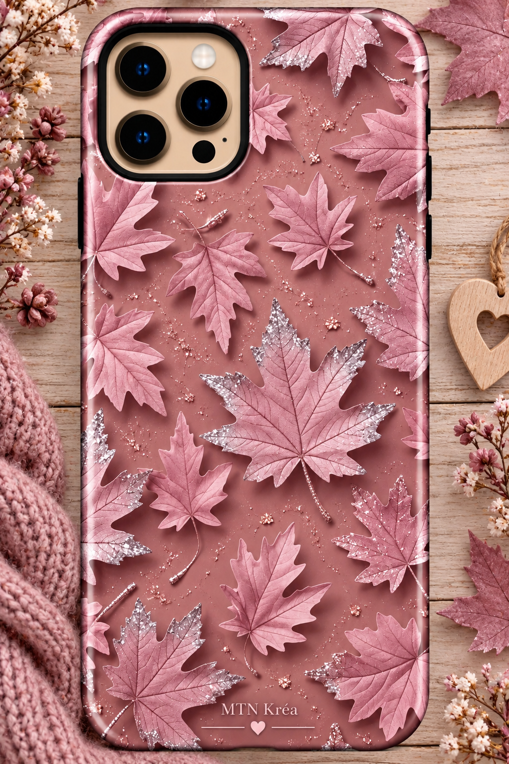 Coque automne rose