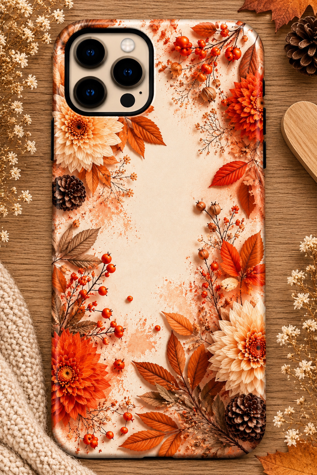 Coque douceur orangées