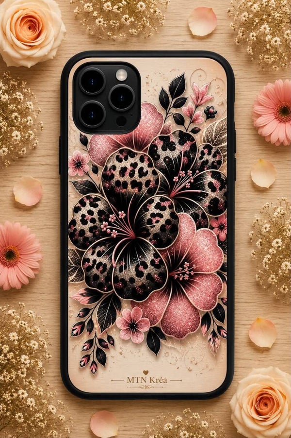 coque ibiscus léopard glam