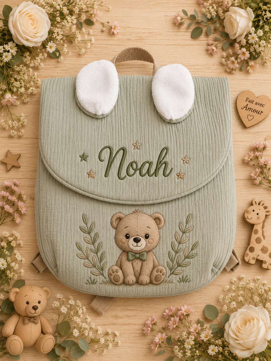 Sac oreille de lapin personnalisé