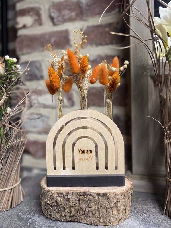 Regenbooghouder met gravering