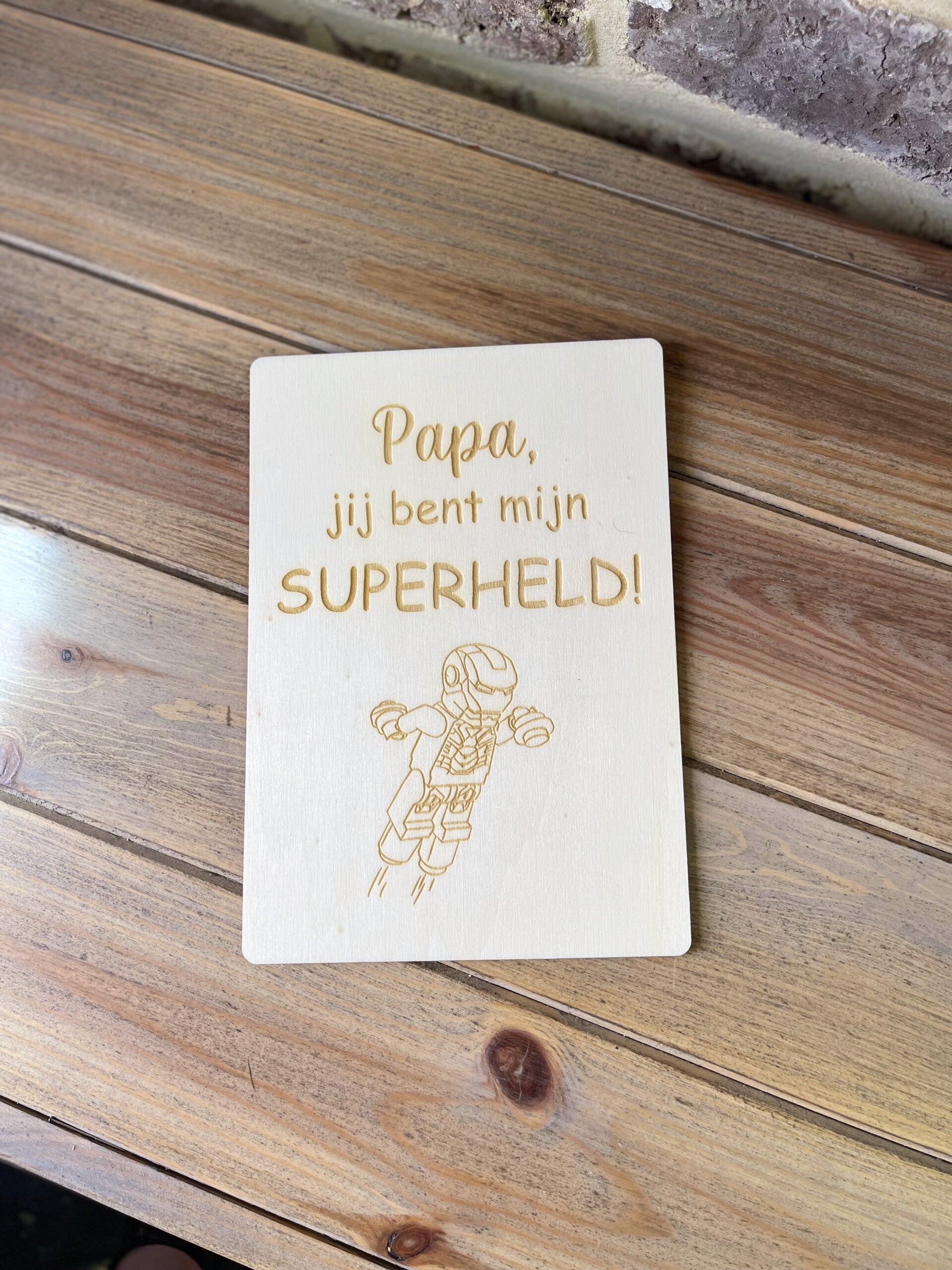 Kaartje voor vaderdag - Jij bent mijn superheld!