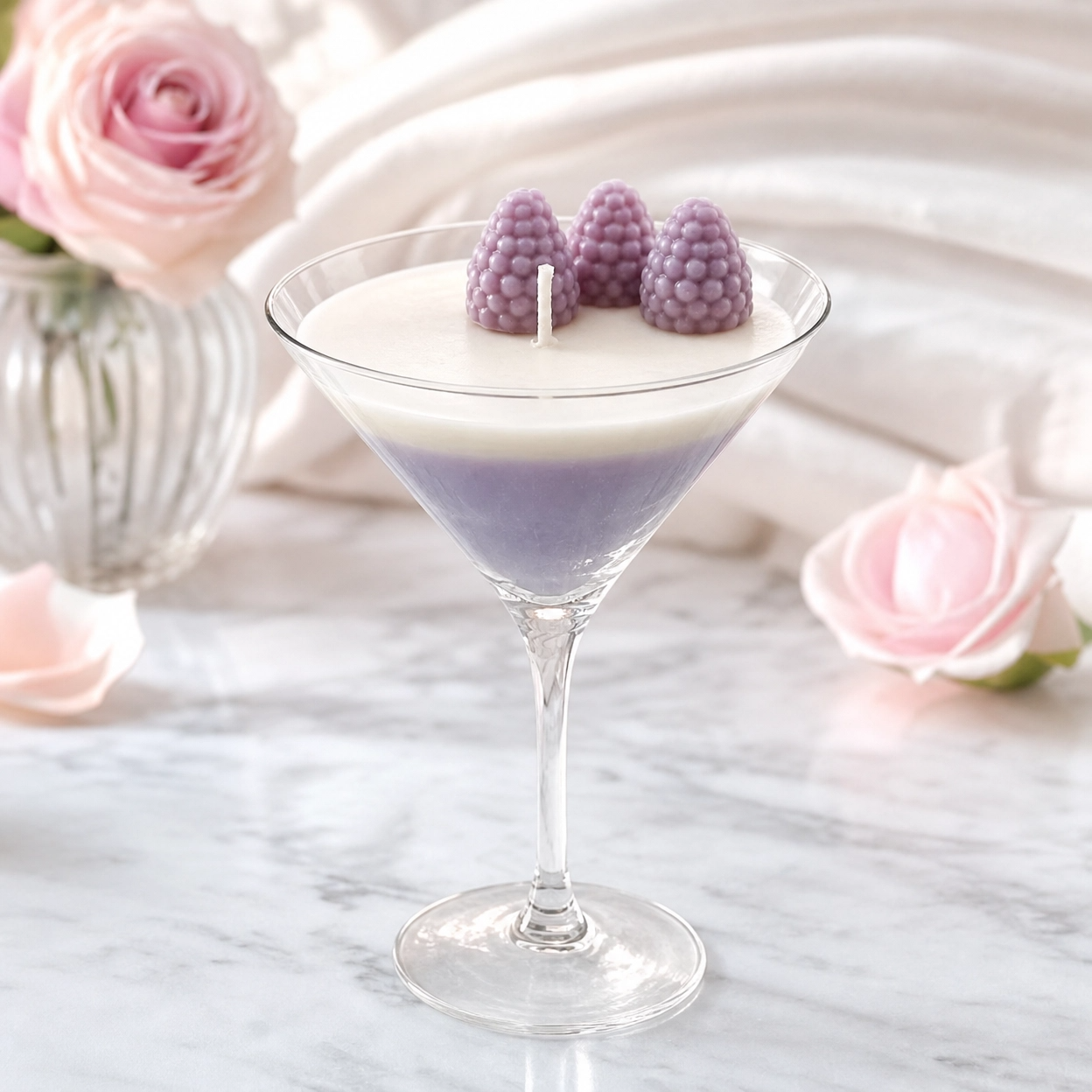 Handgemaakte Framboos Cocktail Kaars