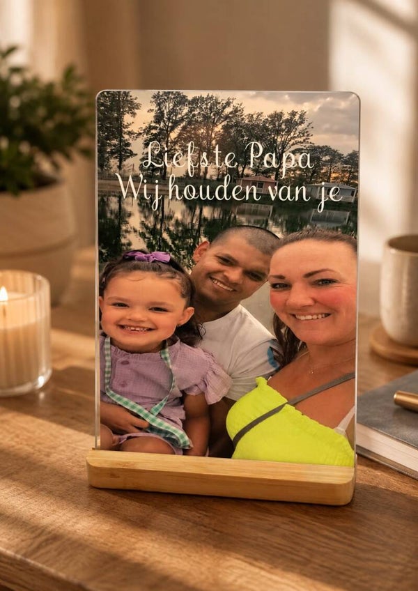 💙 Liefste Papa Fotoplaquette