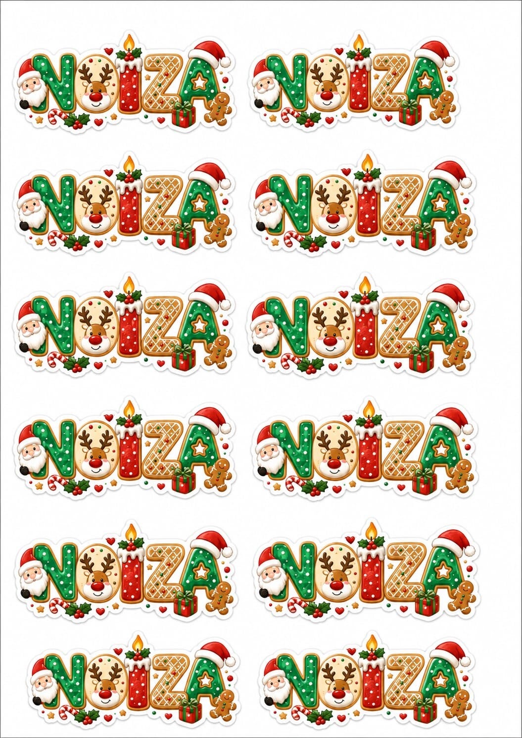 Sinterklaas en kerst sticker
