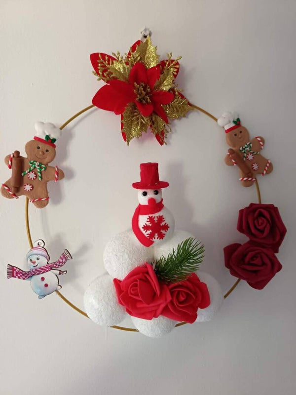 couronne murale bonhomme de neige