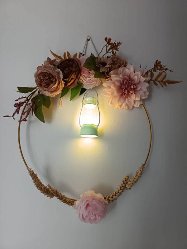 couronne  florale lumineuse
