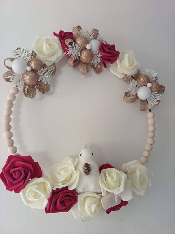 couronne de noel  petit ecureuil
