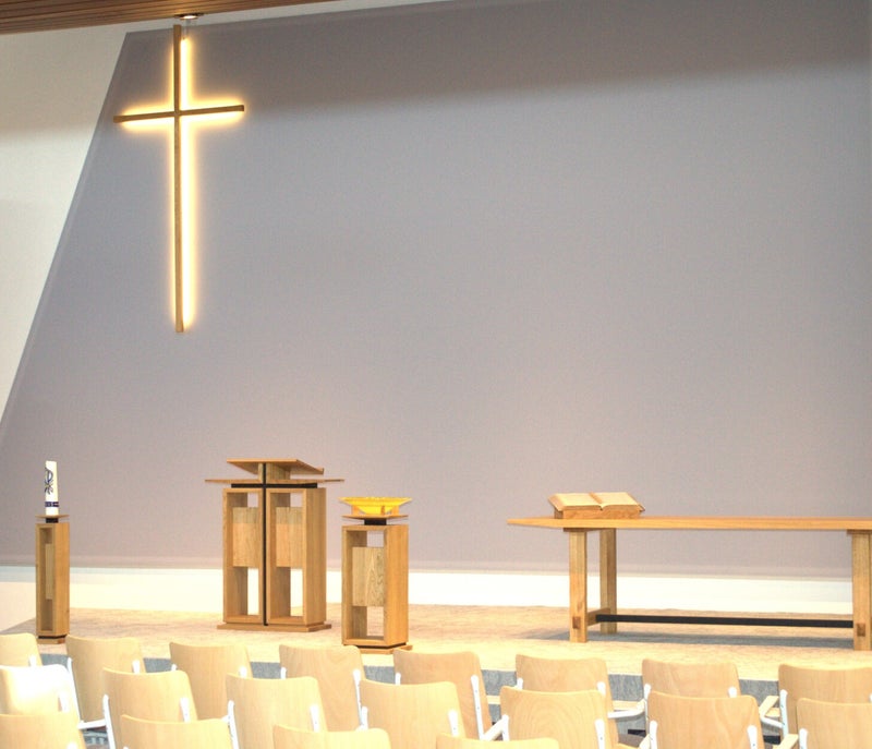 Liturgisch centrum - maatwerk in eikenhout