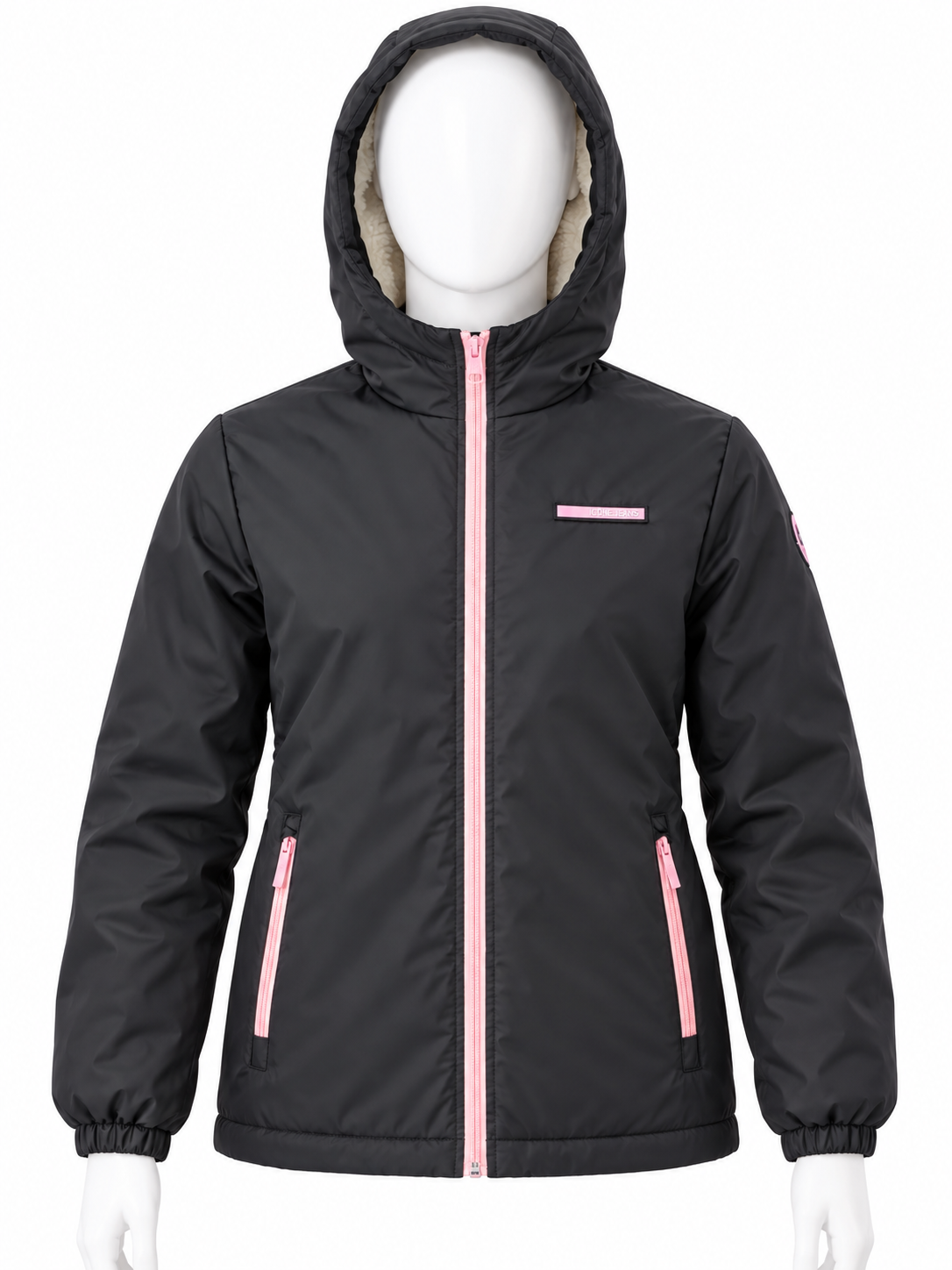 Parka fille ICON MILANO – noir– Doublure sherpa