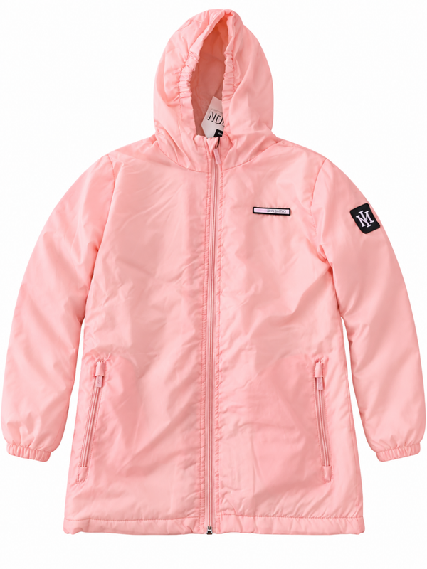 Parka fille ICON MILANO – Rose poudré – Doublure sherpa