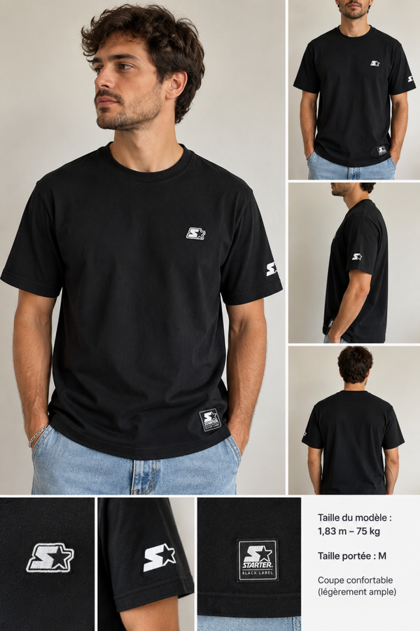 T-shirt Starter Black Label noir, taille M