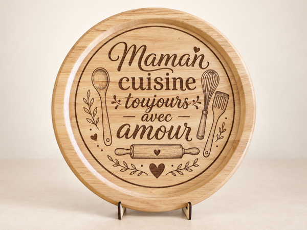 Dessous de table en bois personnalisé