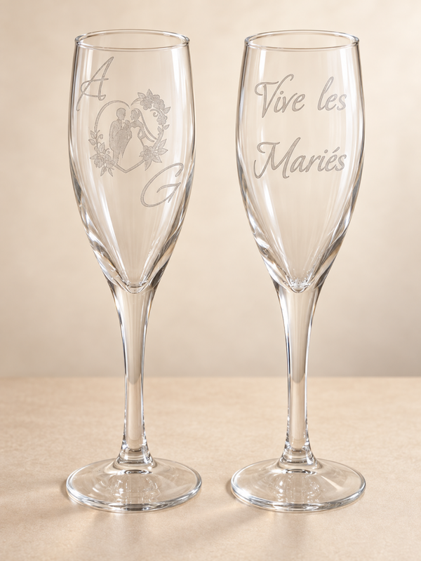 flûte à champagne personnalisée