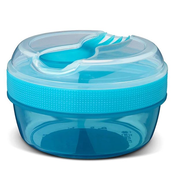 Snackbox met koelschijf blauw
