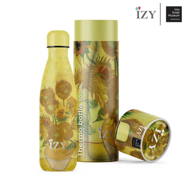 Drinkfles geïsoleerd Zonnebloemen Van Gogh IZY Bottles