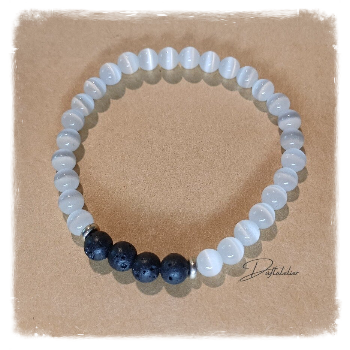 AROMA - ARMBAND *Katzenauge weiß*