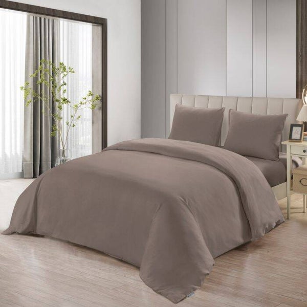 LAVELLA SADE DEKBEDOVERTREK SET | BRUIN