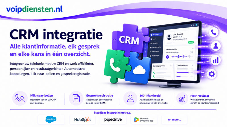 Integreer je telecom systeem met CRM/ERP applicaties. Wij  begrijpen dat een naadloze verbinding tussen deze systemen cruciaal is voor de efficiëntie van jouw bedrijfsprocessen
