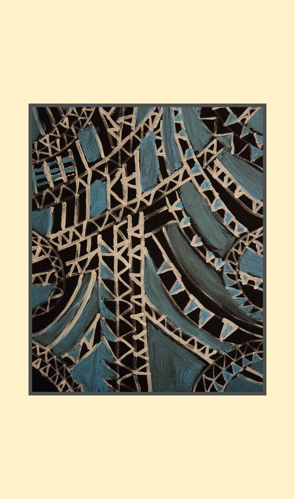 Portrait 1 Abstract in Blue