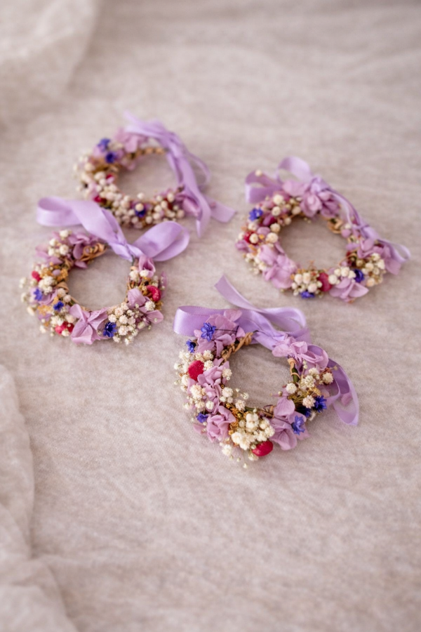 Pulseras flores preservadas