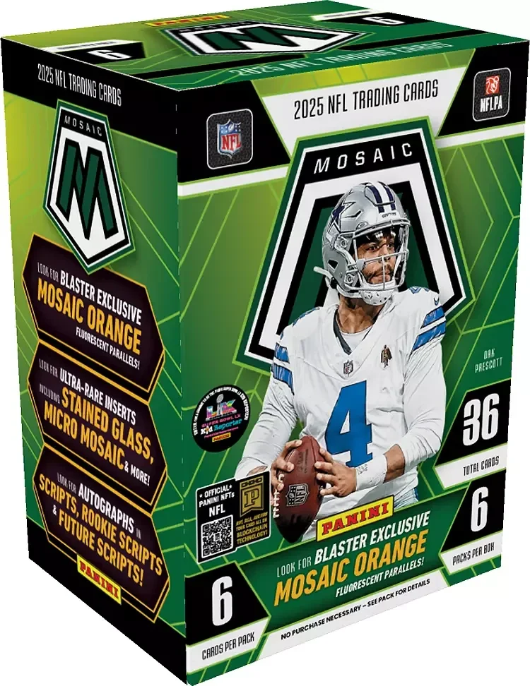 2025 Panini Mosaic Football Blaster Boxes.