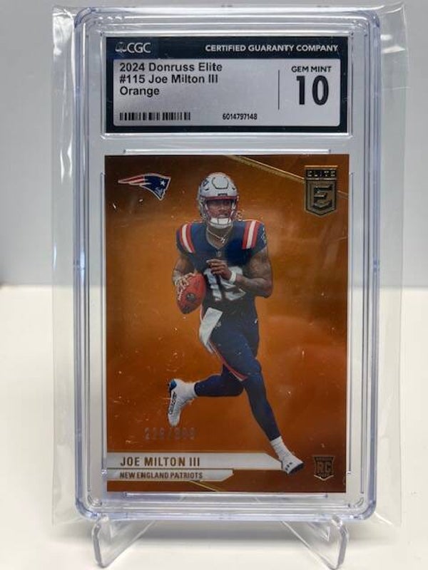 2024 Donruss Elite Orange Joe Milton 228/399 CGC10