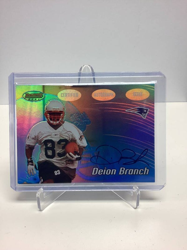 2002 Topps Bowman's Best Deion Branch On Card Auto # 130