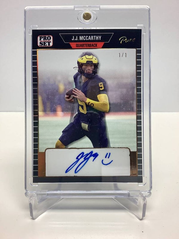 2024 Leaf Football Pro Set Pure J.J. McCarthy Auto 1/1