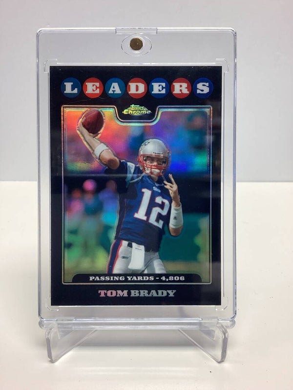 2008 Topps Chrome Football Leaders Tom Brady " Passing Yards "