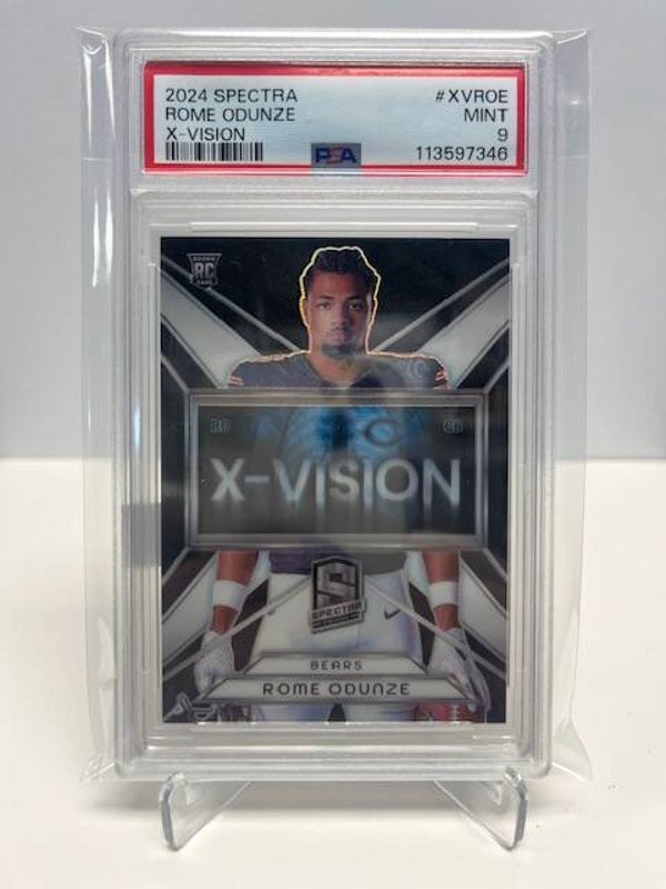 2024 Spectra X-Vision Rome Odunze PSA 9