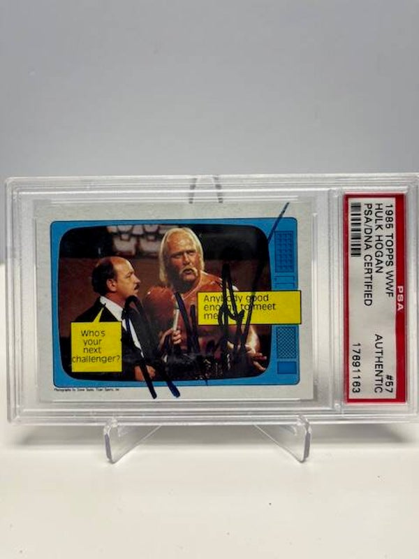 1985 Topps Hulk Hogan Auto. PSA / DNA Certified #57