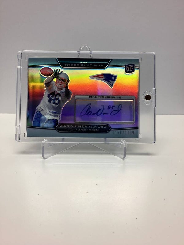 2010 Topps Platinum Aaron Hernandez Rookie Auto 166/1099