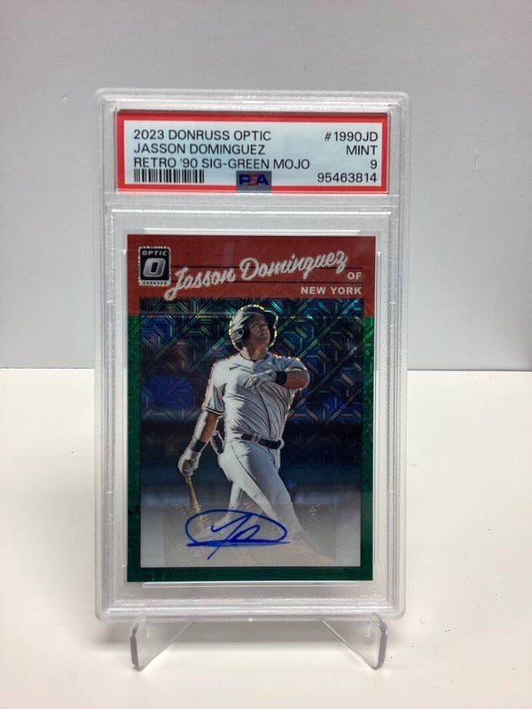 2023 Donruss Optic Jasson Dominguez Retro 90 Signature -Green Mojo PSA 9 1/5