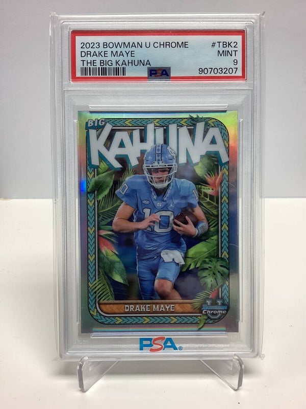 2023 Bowman Chrome U THE BIG KAHUNA Drake Maye PSA 9