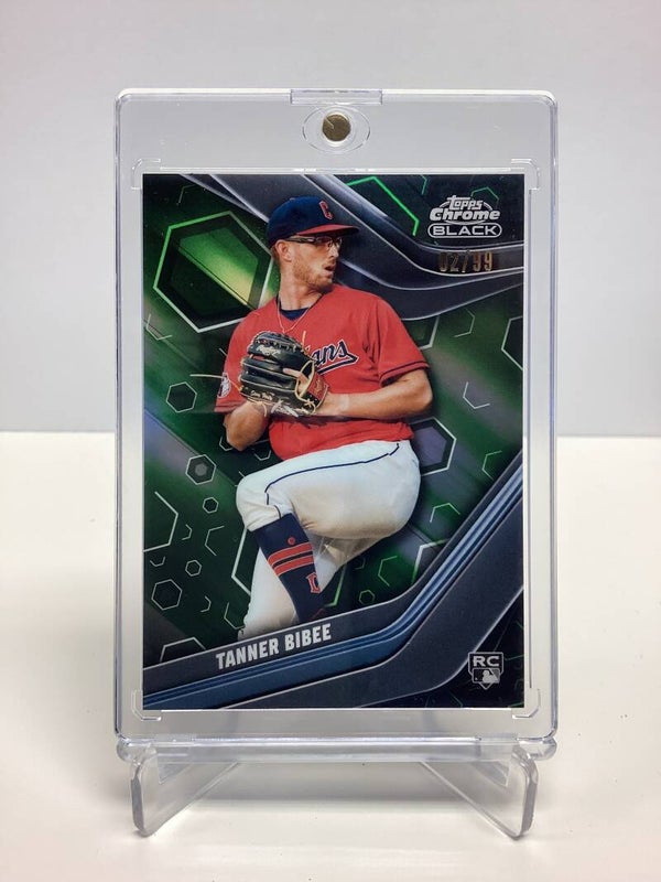 2023 Topps Chrome Black Green Tanner Bibee #53 2/99